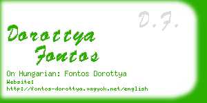 dorottya fontos business card